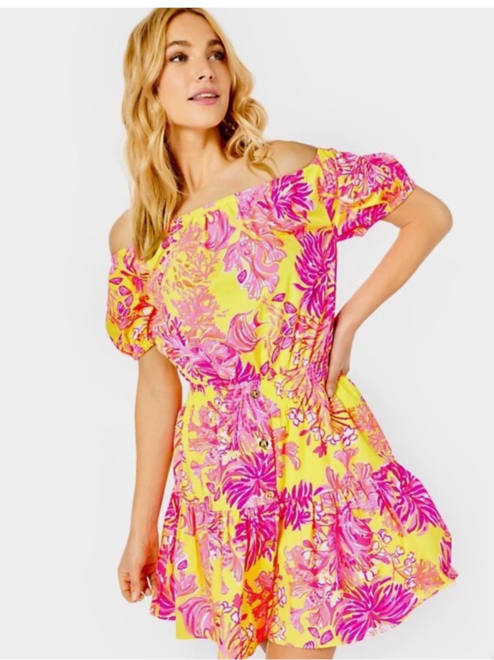 Lilly Pulitzer Jesiba Romper Floral Mini Dress M